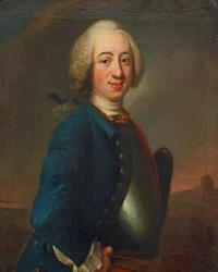 Johan Henrik Scheffel (1690-1781). Porträt eines jungen Offiziers